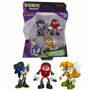 Sonic 3 Bonecos Sonic Pirata, Knucks e Tails - Candide