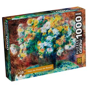 Puzzle 1000 Peças Mini Vaso de Flores de Renoir - Grow