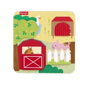 Fisher-Price Painel Animaizinhos da Granja Madeira - Mattel