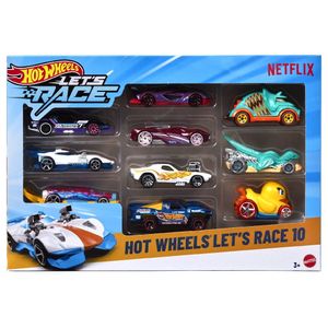Hot Wheels Pacote com 10 Carros Let's Race - Mattel