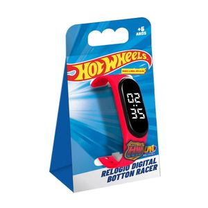 Hot Wheels Relógio Digital Botton Racer - Fun Divirta-se