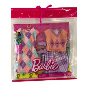 Barbie Acessórios para Boneca 2 Looks Xadrez - Mattel