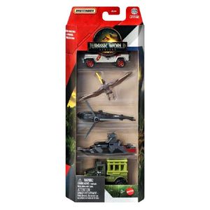 Matchbox Jurassic World 4 Carros e 1 Pterossauro - Mattel