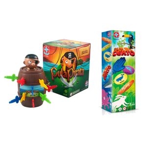 Kit Jogo Pula Pirata e Tapa Certo Animais - Estrela