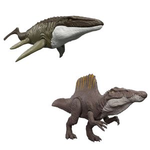 Kit Jurassic World Rebirth Mosasaurus e Spinosaurus - Mattel