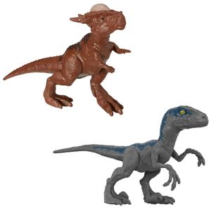 Kit Jurassic World Rebirth Stygimoloch e Velociraptor Blue 15cm - Mattel