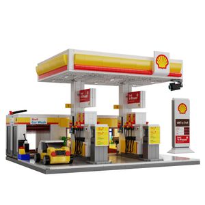 Blocos de Montar Posto de Gasolina Shell - Fun Divirta-se