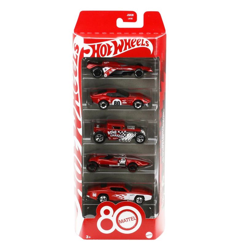 Hot Wheels Kit 5 Carrinhos Cole  o 80 Anos - Mattel 0