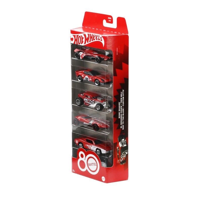 Hot Wheels Kit 5 Carrinhos Cole  o 80 Anos - Mattel 1