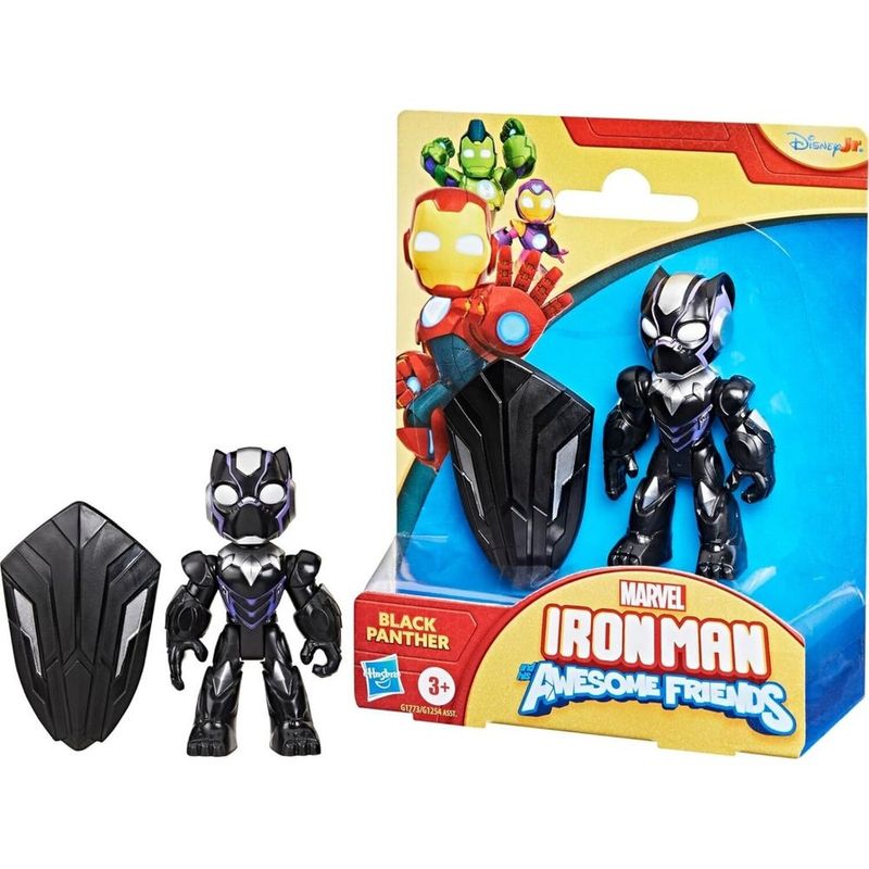 Figura Marvel Iron Man Awesome Friends Pantera Negra - Hasbro 0