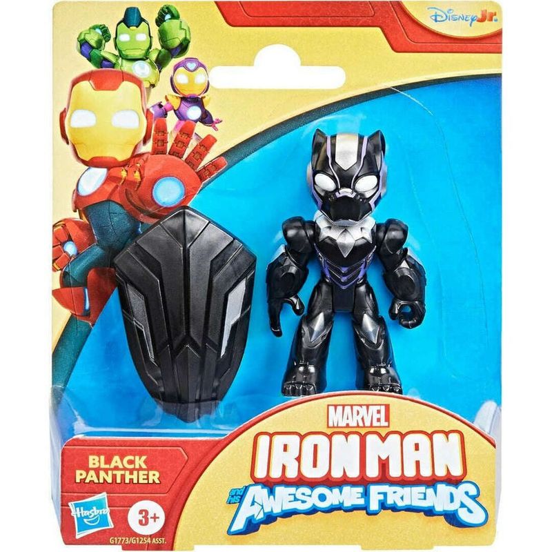 Figura Marvel Iron Man Awesome Friends Pantera Negra - Hasbro 3