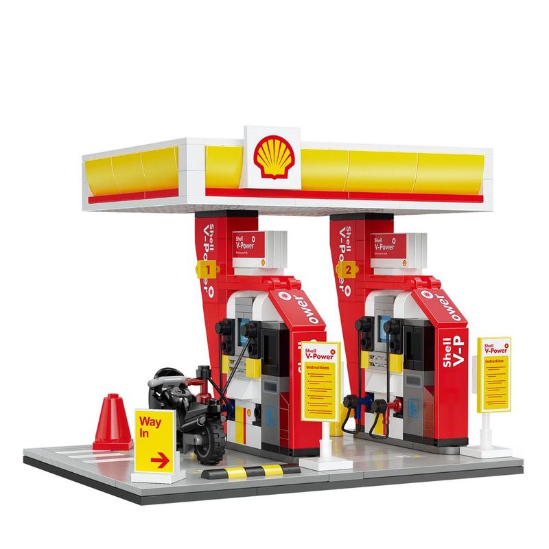 Blocos de Montar Posto de Gasolina Shell Mini - Fun Divirta-se 2