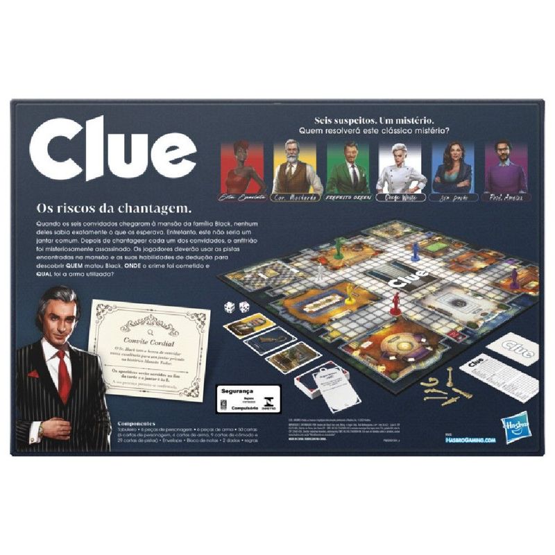 Jogo Clue Cl ssico - Hasbro 5