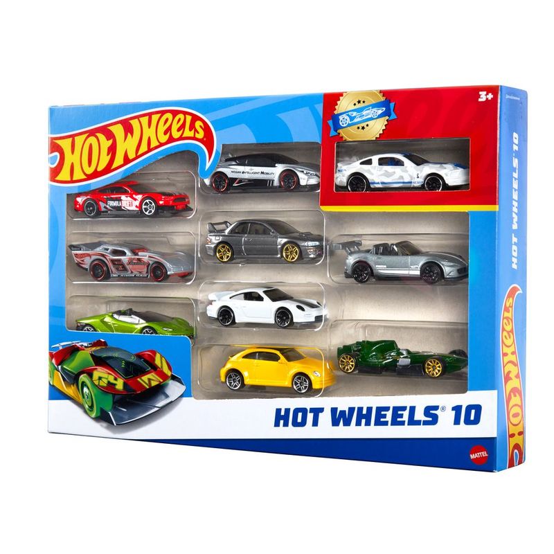 Hot Wheels Pacote Sortido com 10 Carros - Mattel 1