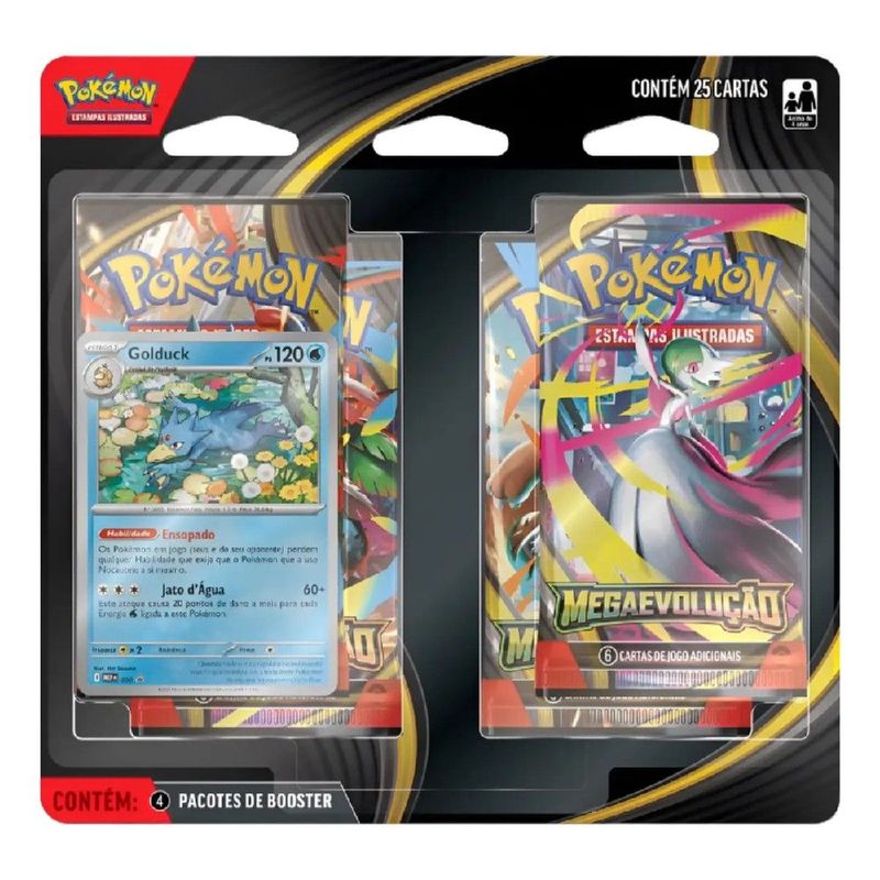 Pok mon Blister Qu druplo Mega Evolu  o Golduck - Copag 0