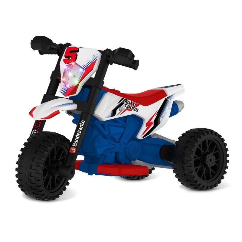 Moto Cross El trica 6V Azul - Bandeirante 0