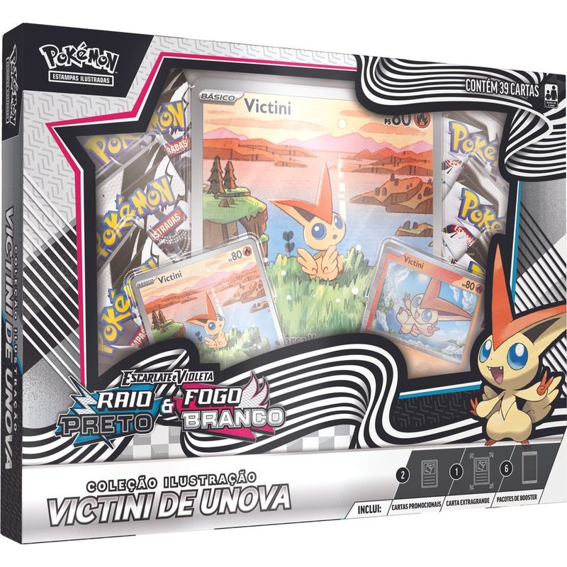 Pok mon Box EV10 5 Fogo Branco e Raio Preto - Copag 0