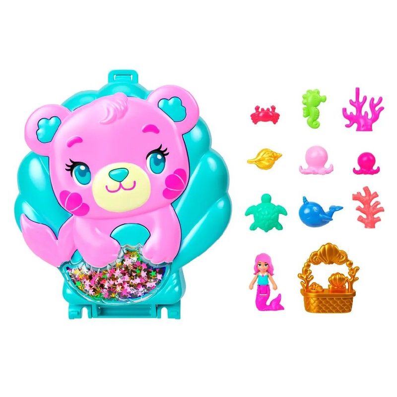 Polly Pocket Mundo dos Estojo Urso Sereia - Mattel 4