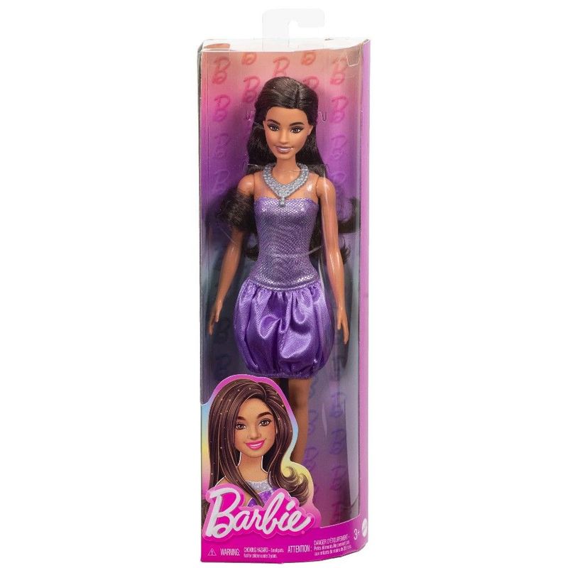 Barbie Fashionista Vestido Balon  Roxo - Mattel 1