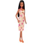 Barbie Fashionista Vestido Xadrez com Flores - Mattel 0