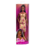 Barbie Fashionista Vestido Xadrez com Flores - Mattel 1