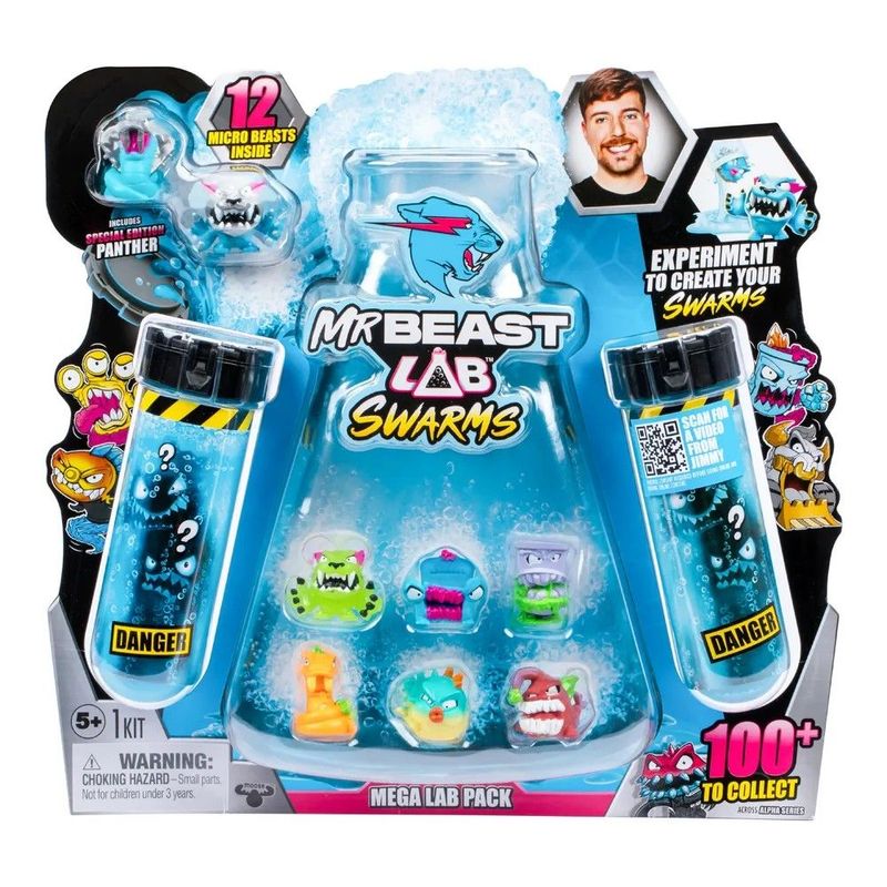 MrBeast Mega Lab com 12 Mini Bonecos Swarms - Candide 1