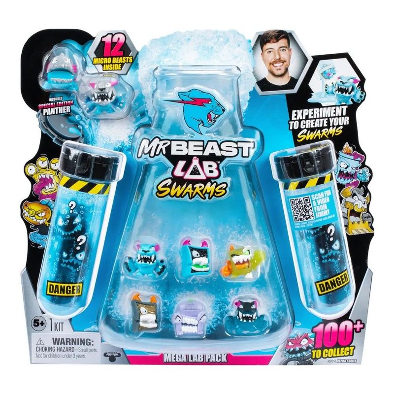 MrBeast Mega Lab com 12 Mini Bonecos Swarms - Candide 3