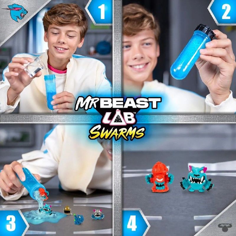 MrBeast Mega Lab com 12 Mini Bonecos Swarms - Candide 4