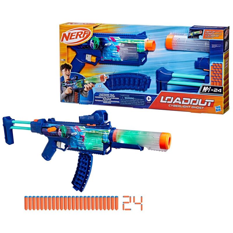 Lan ador de Dardos Nerf Loadout Cyberlight Ghost - Hasbro 0