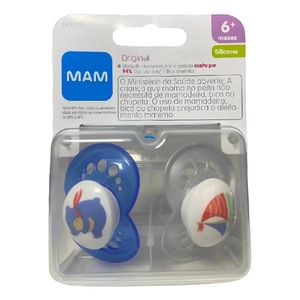 Chupeta Sayings Boys Fase 2 com 2 Unidades Sortidas - MAM Baby