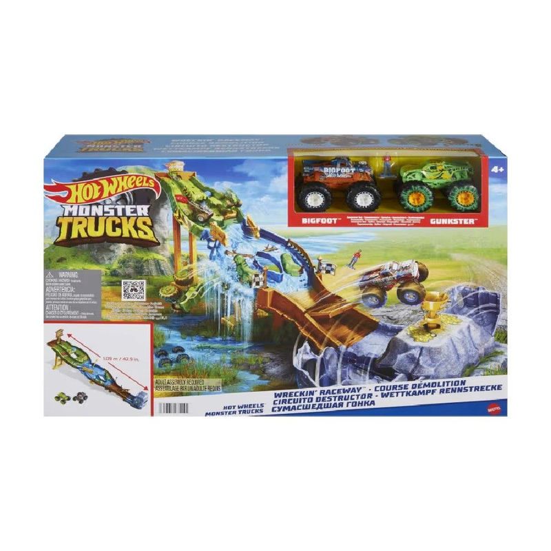 Hot Wheels Monster Trucks Pista Circuito Destrutivo - Mattel 4