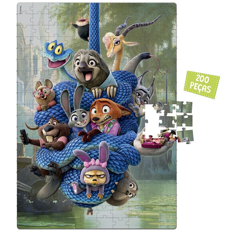 Quebra-Cabe a Zootopia 2 200 Pe as - Toyster 1