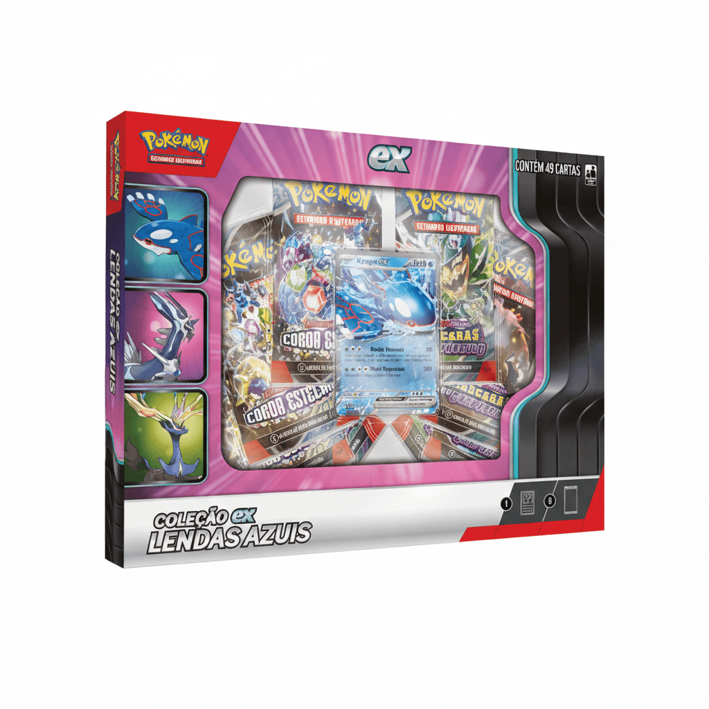 Pokémon Box Lendas Azuis Kyogre EX - Copag