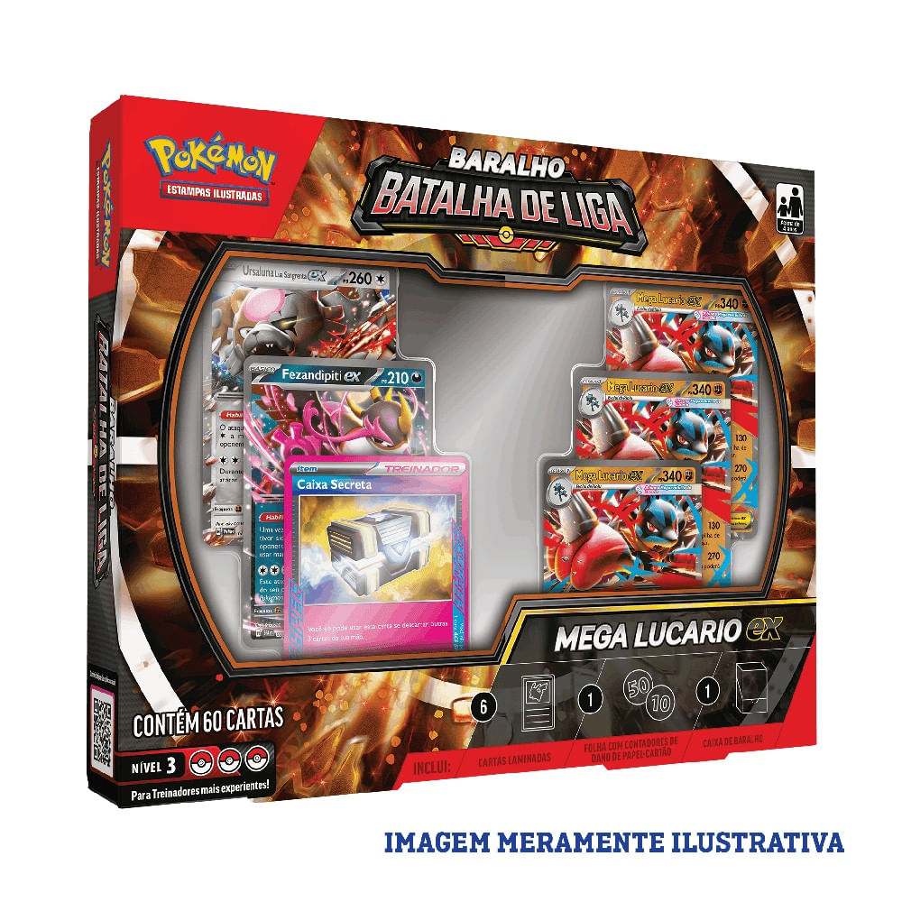 スサノオ　ルカシー プレイキュー Pokemon Deck De Batalha Liga Mega Lucario EX - Copag