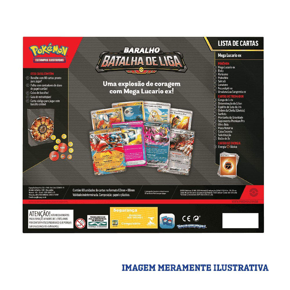 Pokemon Deck De Batalha Liga Mega Lucario EX - Copag