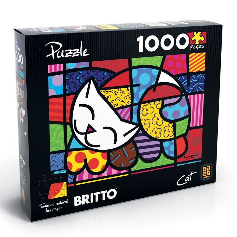 Puzzle-1000-pecas-Romero-Britto-Cat---Grow