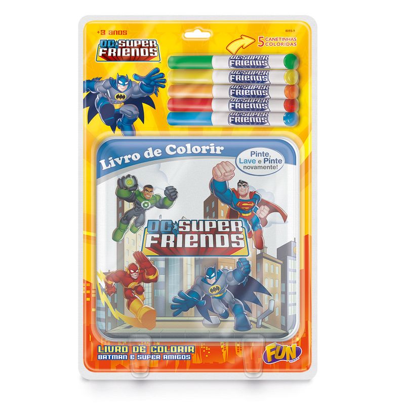 Pinte-e-Lave-DC-Super-Friends---Fun-Divirta-se