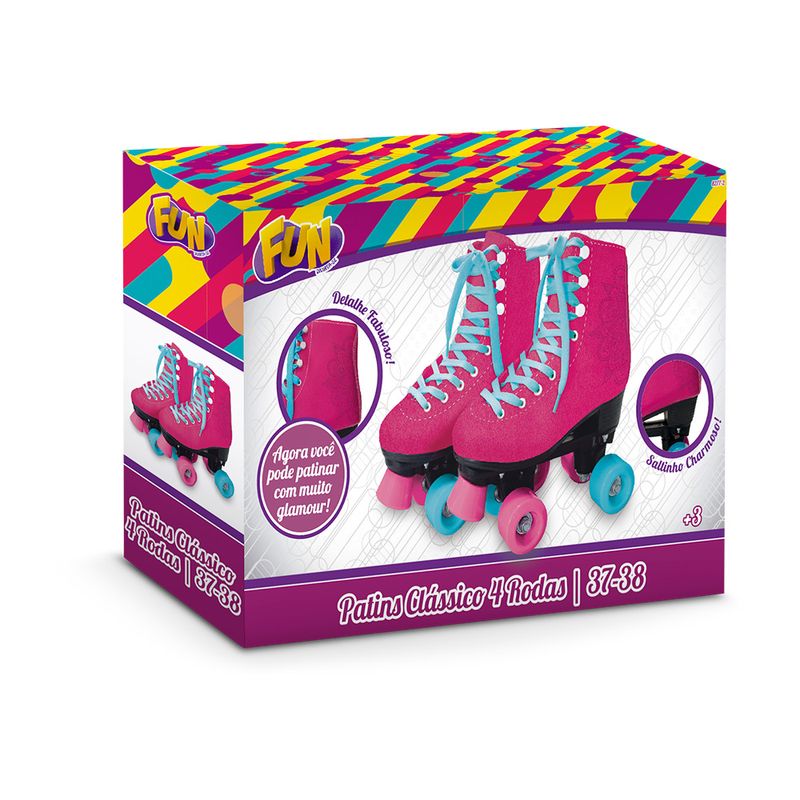 Patins-Classico-Rosa-4-Rodas---Fun-Divirta-se