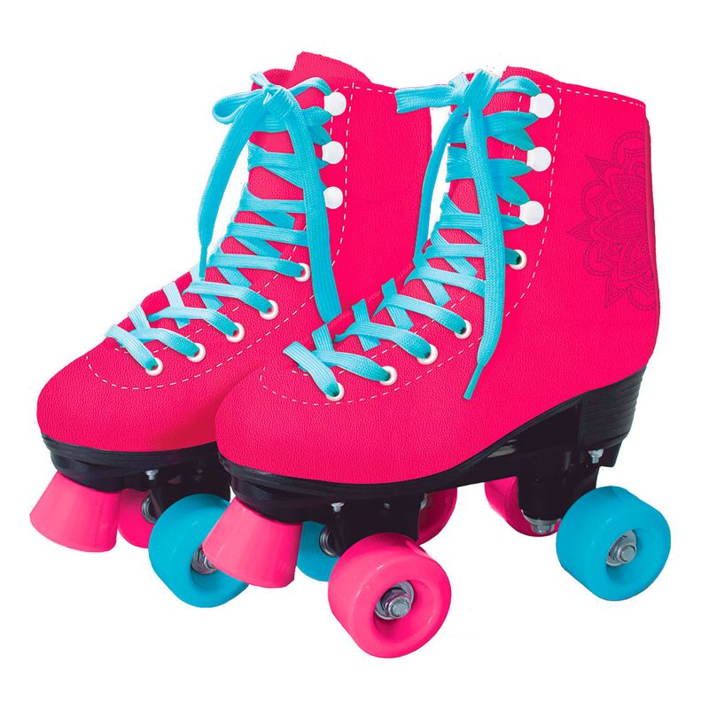 Patins-Classico-Rosa-4-Rodas-35-36---Fun-Divirta-se-