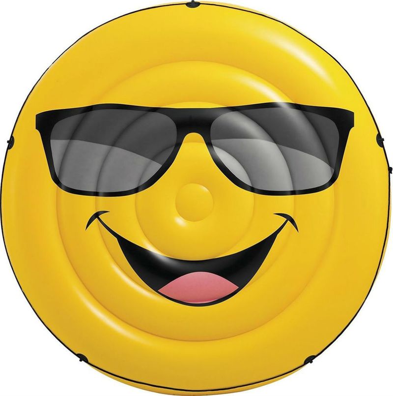 Colchao-Ilha-Inflavel-Emoji-para-Piscina---Intex