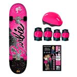 Barbie-Skate-com-Acessorios-de-Seguranca-e-Adesivos-Glitter---Fun-Divirta-Se