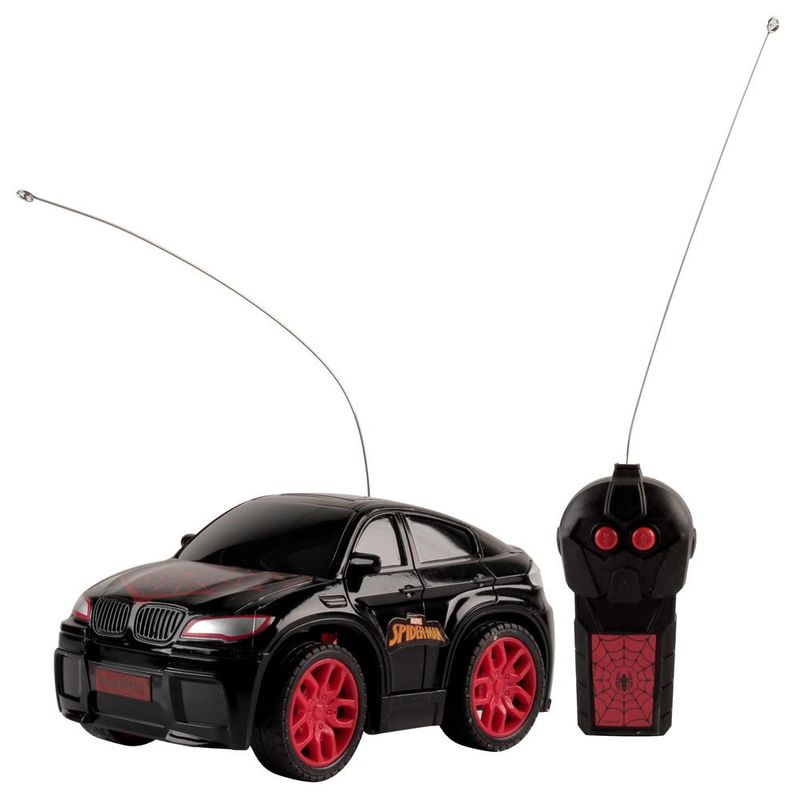 Carro-de-Controle-Remoto-Homem-Aranha-High-Speed-3-Funcoes-Preto-e-Vermelho---Candide