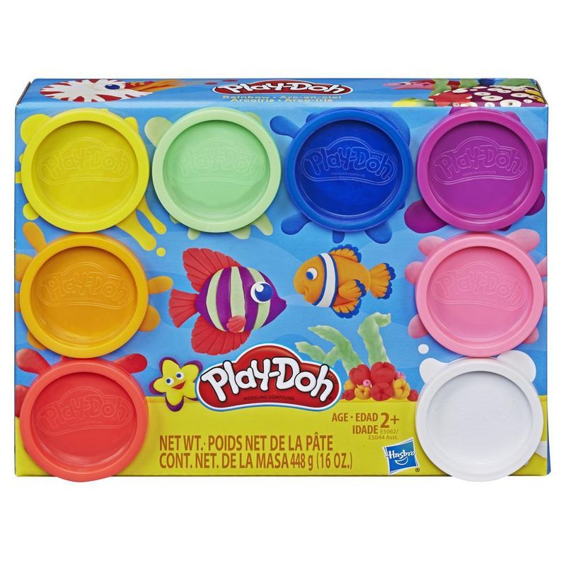 Play-Doh-Kit-com-8-Cores-do-Arco-iris-Atoxicas---Hasbro