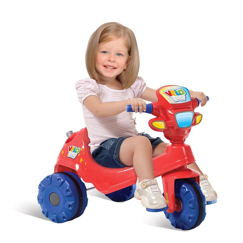 Triciclo Motoca Infantil Velobaby Pedal Passeio Bandeirante