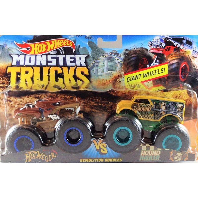Hot-Wheels-Monster-Trucks-Hotweiler-vs-Hound-Hauler---Mattel