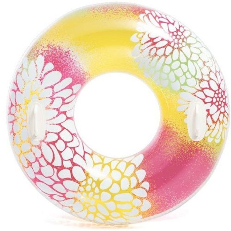 Boia-Transparente-Grande-Amarela-e-Rosa---Intex