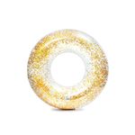 Boia-Inflavel-Redonda-Transparente-Glitter-Dourado---Intex
