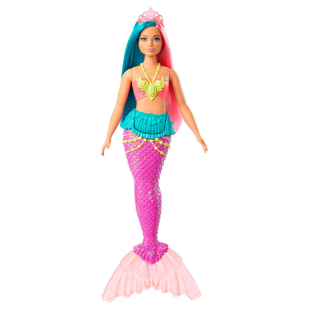 Barao Mattel Barbie Sereia Cabelos Rosa