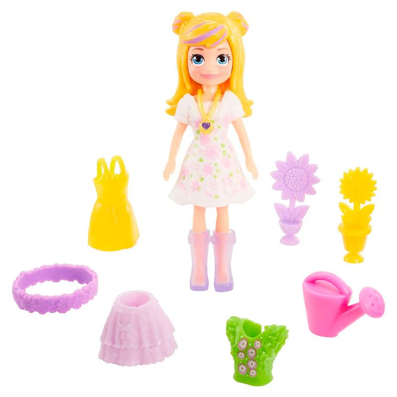 Conjunto Polly Pocket Pequeno Polly Fashion Floral - Mattel