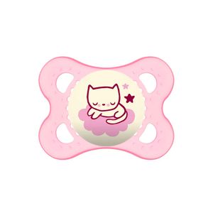Chupeta Night 0 a 6 Meses Rosa - MAM Baby
